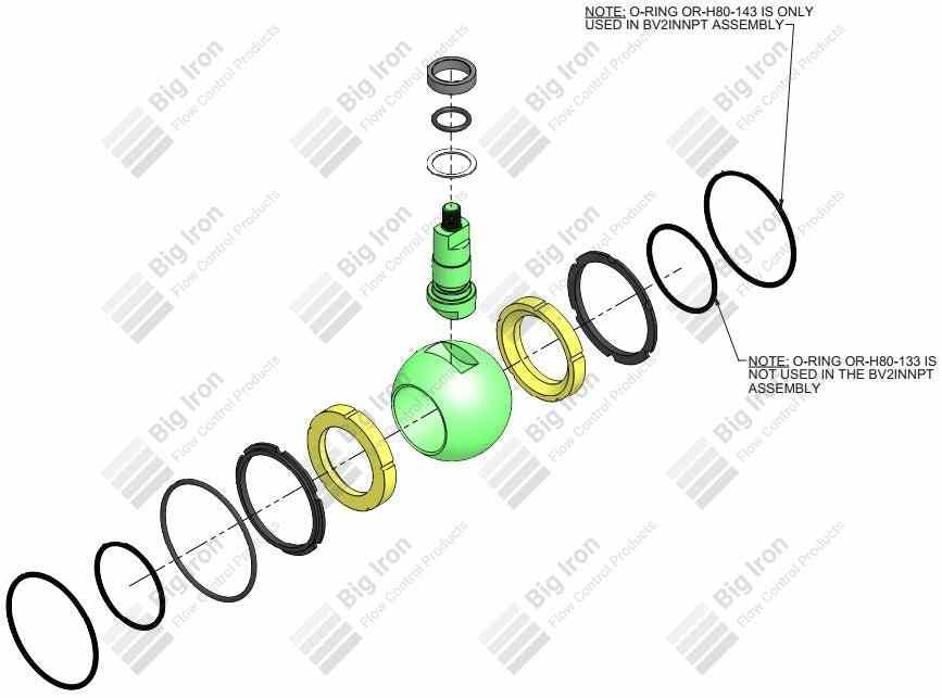 Ball Major Repair Kit 2" 10,000 Psi For Bv2In Valve Family