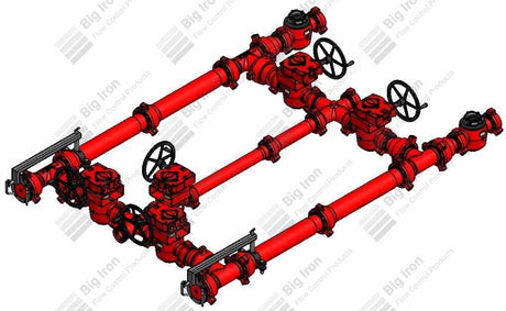 Dual Barrel Debris Catcher 4” 3” Fig 1502 W/ 2.625” X 88” Screen, Blowdown AND Gut Line 15000 Psi Std Service