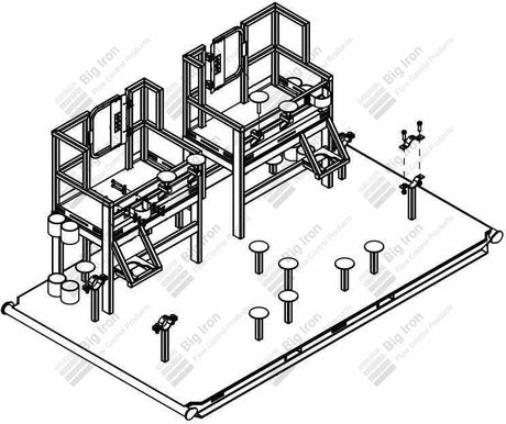 Skid For Dual Barrel Vertical Debris Catcher